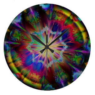 Grande Horloge Ronde Cool Kaleidoscope Clock Design
