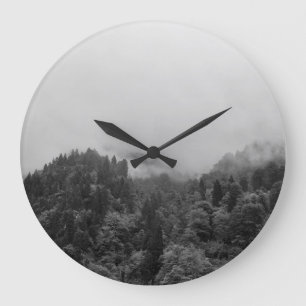 Grande Horloge Ronde Cool, nature brumeuse magique