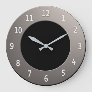 Grande Horloge Ronde Cool n'importe quel chiffre couleur blanc sur le c