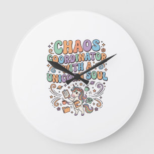 Grande Horloge Ronde Coordonnateur de chaos de licorne avec une âme de 
