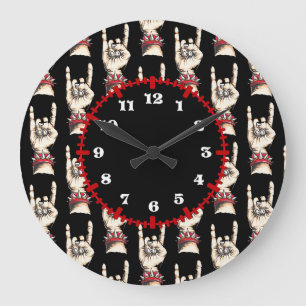 Grande Horloge Ronde Cornes noires