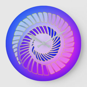 Grande Horloge Ronde Cosmic Spiral Wall Clock