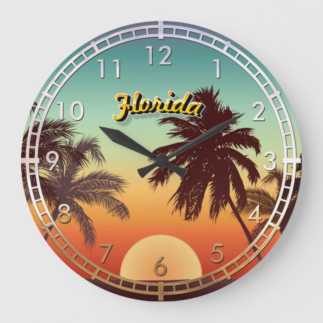 Grande Horloge Ronde Couché de soleil de Floride (Recto)