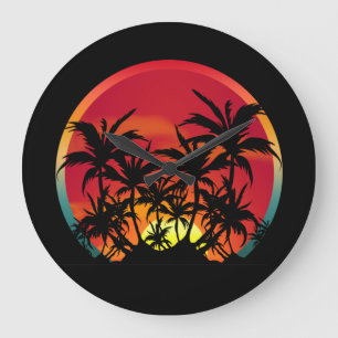 GRANDE HORLOGE RONDE COUCHER DE SOLEIL