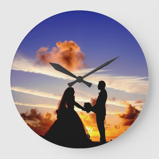 Grande Horloge Ronde coucher de soleil aux Maldives (Recto)