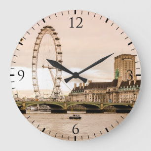 Grande Horloge Ronde Coucher du soleil d'oeil de Londres
