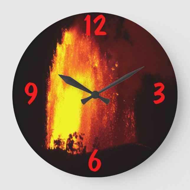 Grande Horloge Ronde coulée de lave volcanique hawaïenne (Recto)