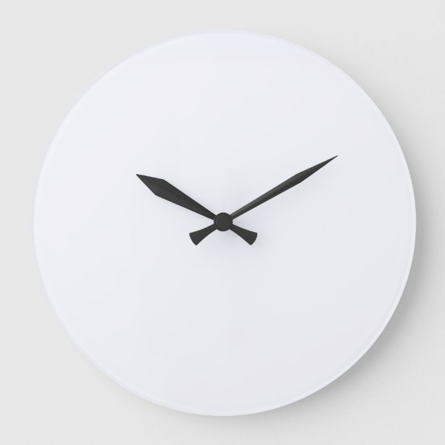 Grande Horloge Ronde Couleur solide blanc Fantôme (Recto)