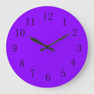 Grande Horloge Ronde Couleur solide violet vive