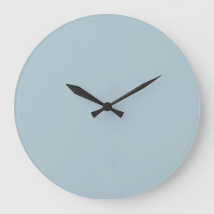 Grande Horloge Ronde Couleur uni bleu pastel   Classique   Élégant