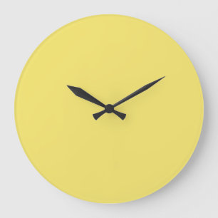 Grande Horloge Ronde Couleur uni jaune clair moyen - Couleur - teinte