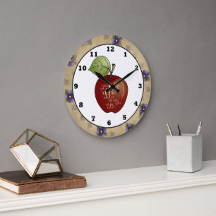 Grande Horloge Ronde Country apple of my eye wall clock