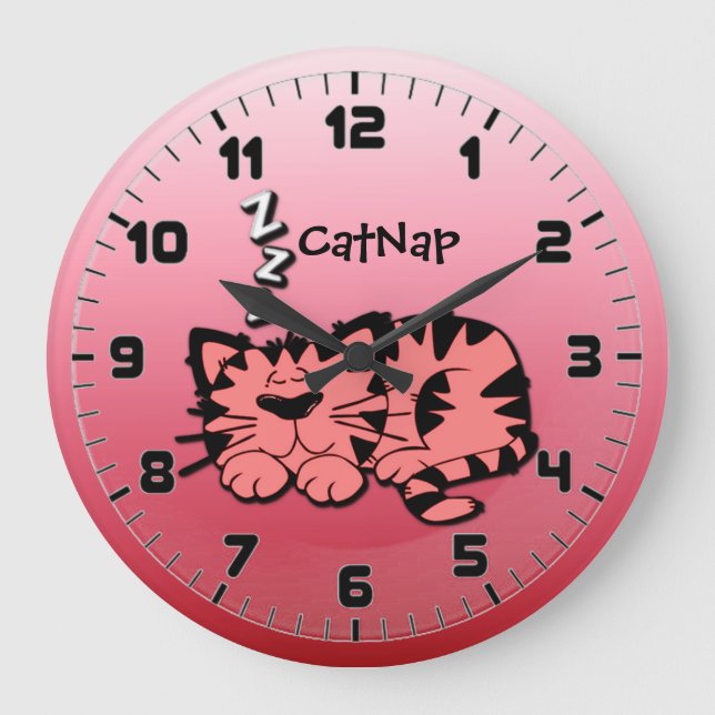 Grande Horloge Ronde Coupe rose KItty (Recto)