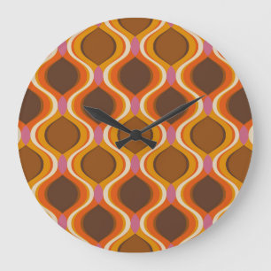 Grande Horloge Ronde Courbes rétro : 60s-les années 70 Wallpaper Textur