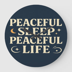Grande Horloge Ronde Coussin Dormir paisible Vie paisible