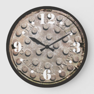 Grande Horloge Ronde Couvercle de couverture du trou