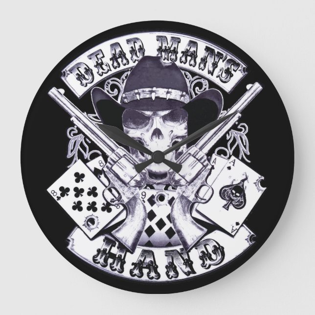 Grande Horloge Ronde Cowboy des As et des Eights (Recto)
