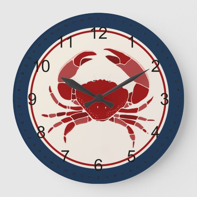 Grande Horloge Ronde Crabe rouge (Recto)