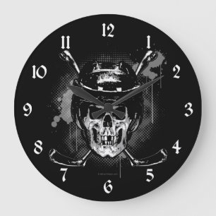 Grande Horloge Ronde Crâne de hockey