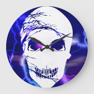 Grande Horloge Ronde Crâne d'Imaginaire #9