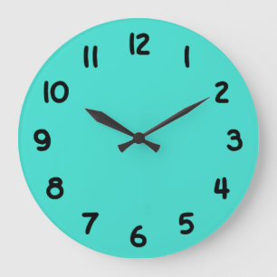 Grande Horloge Ronde Create Your Own Black Numbers