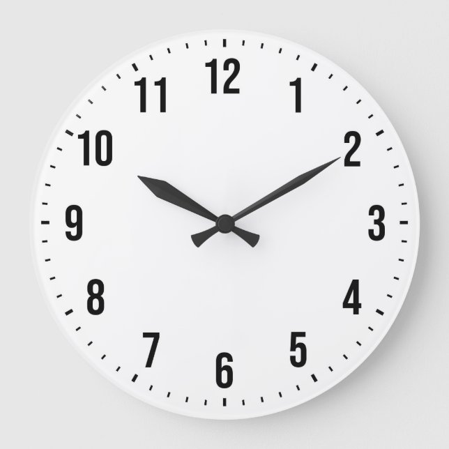 Grande Horloge Ronde Créer Personnaliser Concevoir Votre Propre Personn (Recto)