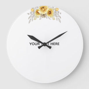 Grande Horloge Ronde Créez votre propre floral