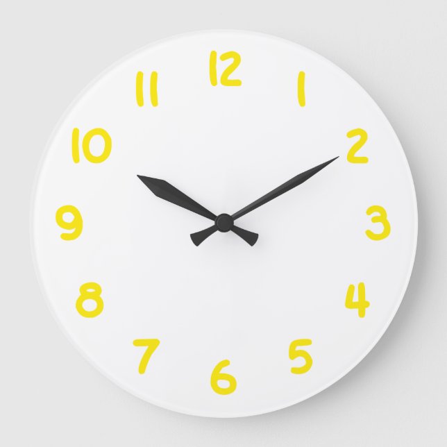 Grande Horloge Ronde Créez votre propre numéro d'or jaune (Recto)