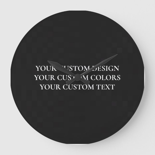 Grande Horloge Ronde Créez votre propre personnalisation (Recto)