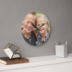Grande Horloge Ronde Créez votre propre photo