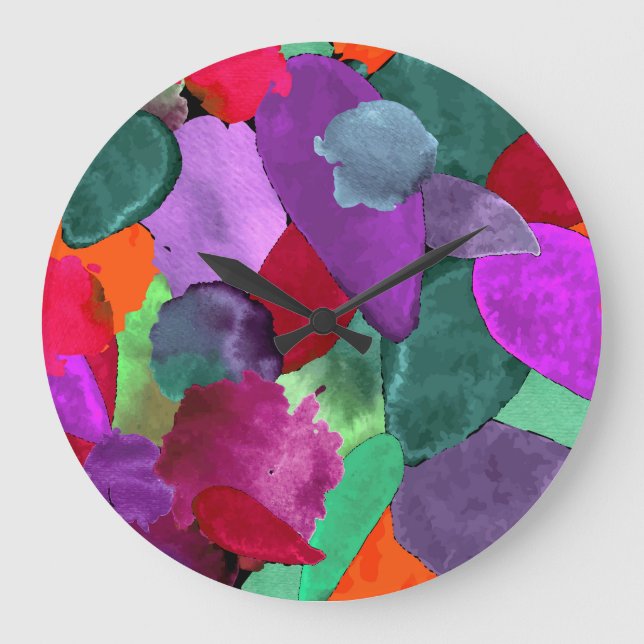 Grande Horloge Ronde Crête de couleur (Recto)