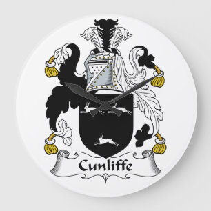 Grande Horloge Ronde Crête de famille de Cunliffe