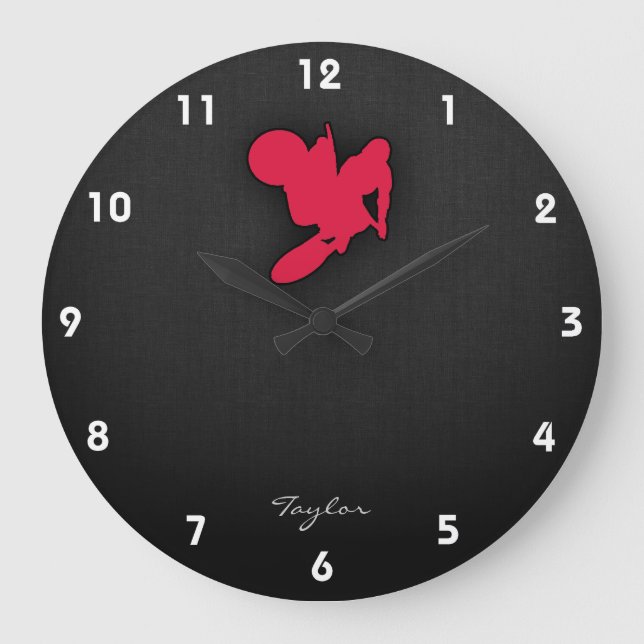 Grande Horloge Ronde Crimson Red Motocross (Recto)