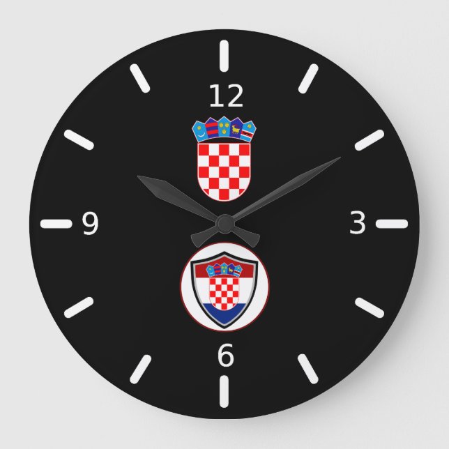 Grande Horloge Ronde Croatian flag-coat large clock (Recto)
