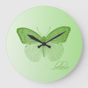 Grande Horloge Ronde Croire la chaux papillon