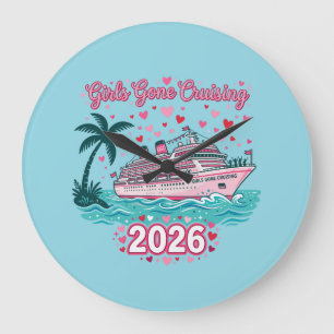 Grande Horloge Ronde Croisière Filles en Croisière 2026 Vacances Fête