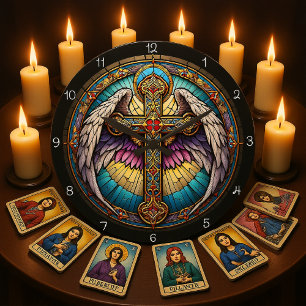 Grande Horloge Ronde Croix ailée divine