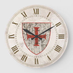 Grande Horloge Ronde Croix de Templar, affligée