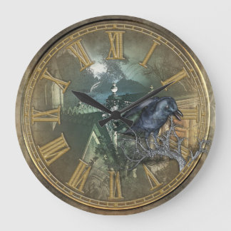 Grande Horloge Ronde Croix noire de Gothic