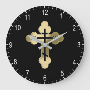 Grande Horloge Ronde Croix orthodoxe chrétienne