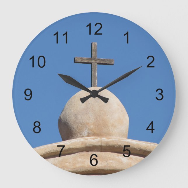 Grande Horloge Ronde Croix sur l'église Mission (Recto)