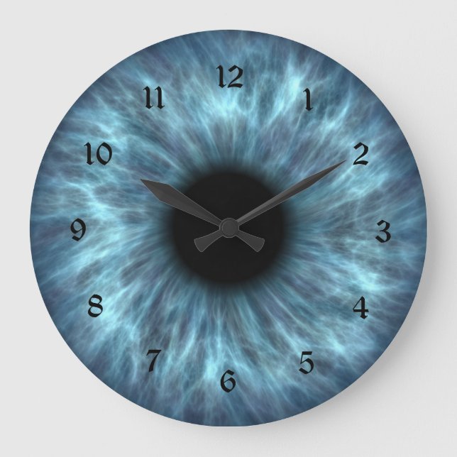 Grande Horloge Ronde Crystal Blue Eyeball (Recto)