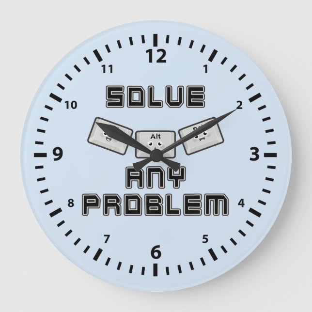 Grande Horloge Ronde Ctrl Alt Del (Recto)