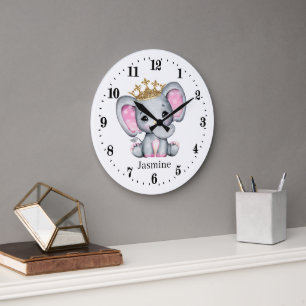 Grande Horloge Ronde cube girl princess