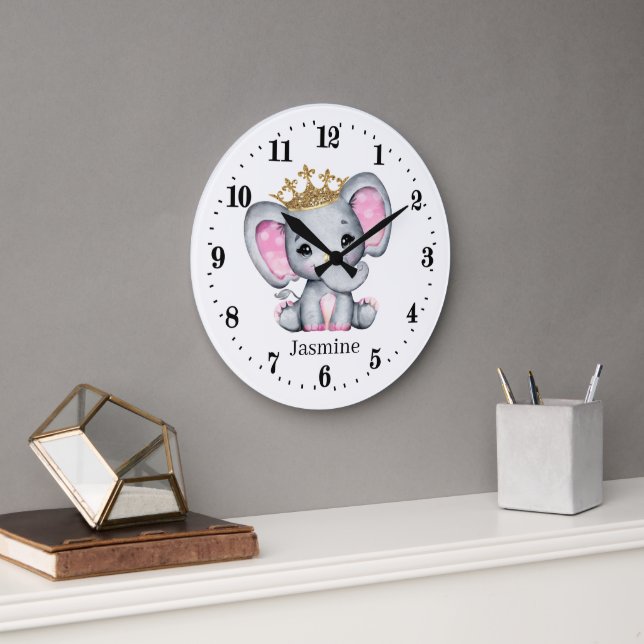 Grande Horloge Ronde cube girl princess (Bureau)