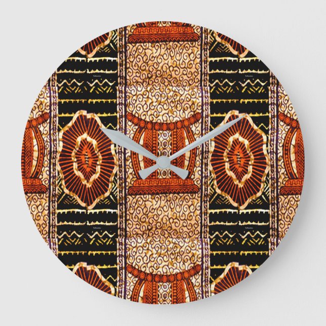 Grande Horloge Ronde Cultural Motif in Warm Neutral Hues (Recto)