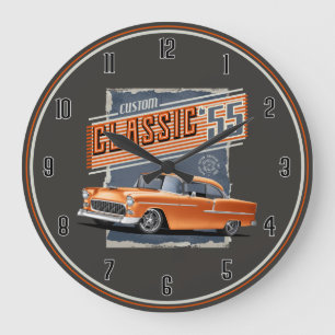 Grande Horloge Ronde Custom Classic 55 Street Rod Large Clock