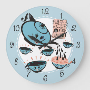 Grande Horloge Ronde Custom color teapot teacup