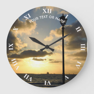 Grande Horloge Ronde Custom Design With Your Own Photo And Your Text