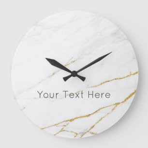Grande Horloge Ronde Custom Gold Marble
